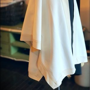Sexy Ivory + Faux Leather Trim Shawl Worthington